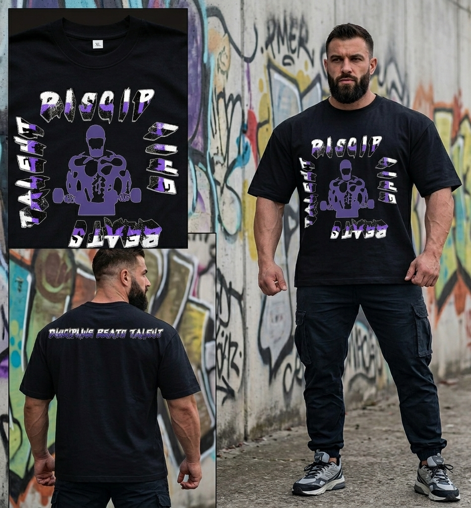 T-Shirt Fitness Oversized “Wake Up & Rise Up” – Estilo Gym & Streetwear